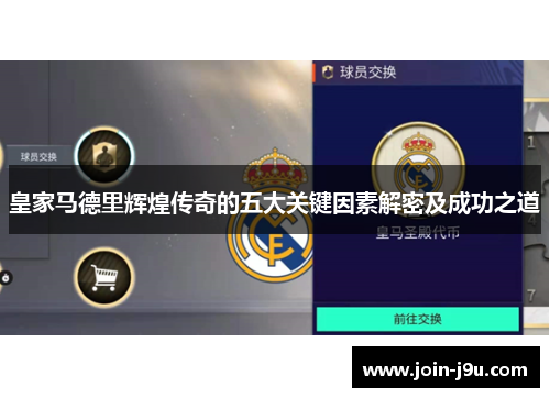 皇家马德里辉煌传奇的五大关键因素解密及成功之道