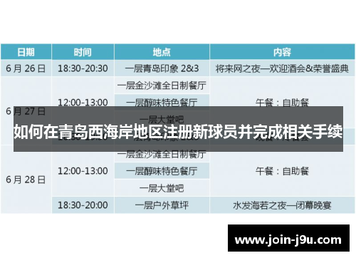 如何在青岛西海岸地区注册新球员并完成相关手续